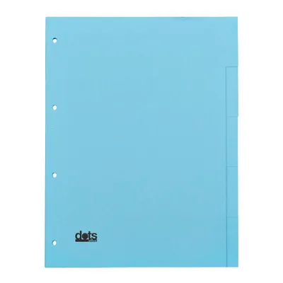 Produktbild von dots Ordnerregister Vollformat blanko blau 5-teilig, 5 Satz