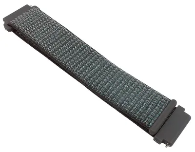 Produktbild von Herzog > Uhrenarmband 22mm grau - blau Nylon > Easy Click Federstege