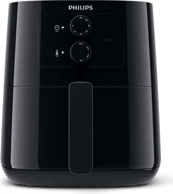 Produktbild von Philips Essential Compact Airfryer Heißluftfriteuse, 0.8 kg, 12 Funktionen, energieffizient, Schwarz (HD9200/90)
