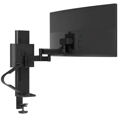 Image de Ergotron TRACE - Kit de montage (pivot, base, entretoise VESA, colonne de levage, bras d'extension, pince de table en 2 parties) - Technologie de force constante - pour écran LCD - noir mat - Taille d'écran : 54.6-96.5 cm (21.5-38")