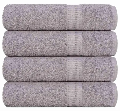 Image de vidaXL Serviettes FROGN, lot de 4, gris, 50 x 100 cm, 360 g/m²