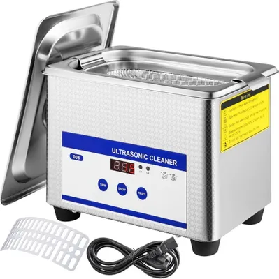 Obrázek produktu pro Ultrazvuková čistička 0,8 l - Ultrazvuková čistička 40 kHz - Ultrazvuková čistička šperků 35 W - Digitální ultrazvuková čistička s LED displejem - Ultrazvuková čistička na brýle ultrazvuková