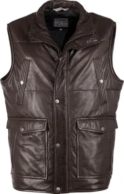 Produktbild von JCC Lederweste 3102169 Herren dark brown 52