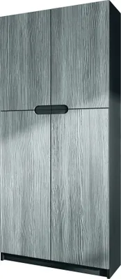 Produktbild von Vladon Büroschrank Logan V1,  Germany, Aktenschrank mit 5 Fächern und 4 Türen, Schwarz matt/Avola-Anthrazit (82 x 185 x 37 cm)