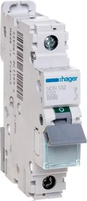Immagine prodotto di Interruttore Hager LS 1 polo 10kA/15kA D-32A 1M NDN132