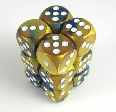 Produktbild von Asmodee 26622, Würfelsatz, Blau, Gold, Unisex, Deutschland, Vereinigte Staaten, 16 mm, 16 mm