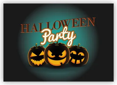 Produktbild von Gruselige Kürbis Einladungskarte zu Halloween: Halloween Party