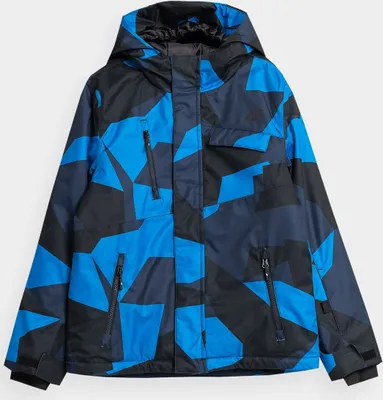 Produktbild von 4F Komfortable Jungen Skijacke Blau Schwarz 122CM