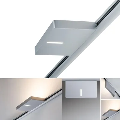 Image de Lot de 4 - Paulmann URail Spot Uplight Case 16 W, chrome mat, 230 V, métal