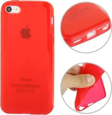 Zdjęcie produktu dla Ochronne etui TPU na telefon komórkowy Apple iPhone 5C czerwone