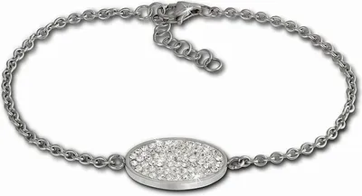 Produktbild von Amello Edelstahl Armband Oval Damen Schmuck weiß ESAS01W