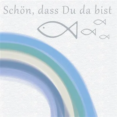 Produktbild von 20 Servietten Rainbow fishes turquoise - türkis 33x33cm