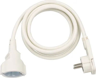 Produktbild von Verlängerungskabel 2 m H05VV-F 3G1,5 IP20 Weiß