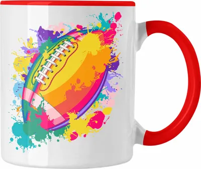 Produktbild von Trendation - American Football Tasse Geschenk Football-Spieler Geschenkidee (Rot)