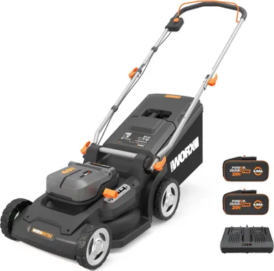 Produktbild von WORX WG745E Akku-Rasenmäher 40V mit 41cm Schnittbreite und 50L Fangkorb