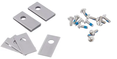 Image de Lames pour tondeuse robot - Lames de rechange - Lot de 12 - 1 x 4,0 x 2,0 cm - Tranchant double face