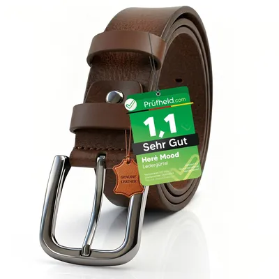 Produktbild von Gürtel Herren 4 cm breit aus Echtleder – Ledergürtel für Jeans & Business, %100 Büffelleder,handgefertigt, kürzbar, robust & elegant,ideales Geschenk
