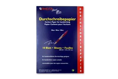 Produktbild von 10 Blatt Durchschlagpapier / Blaupapier / DIN A4 in praktischer Mappe