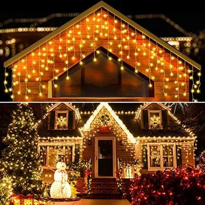 Zdjęcie produktu dla Łańcuch świetlny LED lodowy deszcz 400 diod 10 m do ogrodu
