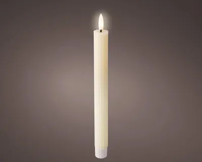 Produktbild von Lumineo Tafelkerze LED gerippt 24cm creme 2 Stk.