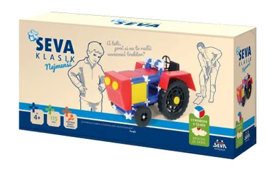 Obrázok produktu pre Konštrukčná súprava SEVA KLASIK, najmenší plastový model, 115 dielov, v krabici o rozmeroch 31,5 x 16,5 x 7,5 cm