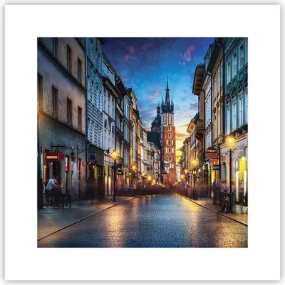 Produktbild von Poster - Poster ohne Rahmen - Krakau Kirche Mariacki - 30x30 cm - Wand Bild - Wanddeko - Wandbilder - Kunstposter - Wandposter - Bilder - Kunstdruck - Wanddekoration - Wandbild - P2XAC30x30-4722