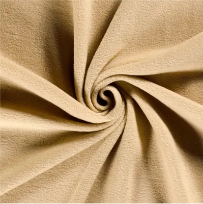 Fleecestoff Vliesstoff Fleece Stoff Zuschnitt ab 0,5m Meterware am Stück hellbeige