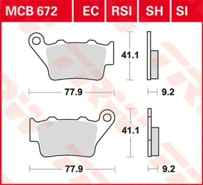 Obrázek produktu pro TRW Brzdová destička Trw Sinter Mcb 672 Sh