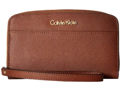 Obrázek produktu pro Peněženka Calvin Klein Saffiano Wallet Strap hnědá
