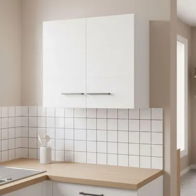 Immagine prodotto di Dmora Dispensa da Cucina Falmenta 60x30x54h cm Bianco, un Ripiano 2 Ante