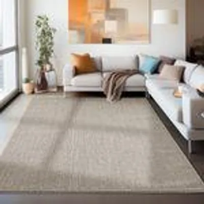 Zdjęcie produktu dla Modern Wohnzimmereppich Robust Meliert Einfarbiger Schlingenteppich Cut-Loop Design, Rozmiar: 80 x 150 cm, Kolor: Brązowy