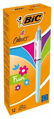 Zdjęcie produktu dla Zestaw długopisów Bic Fun 12 sztuk kolorowych