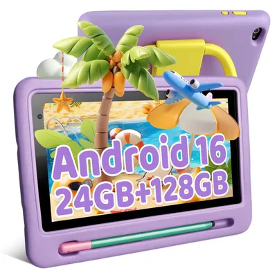 Produktbild von Android 16 Kinder-Tablet 24 GB + 128 GB + 1 TB erweiterbar Kinder-Tablet Elternsteuerung Wi-Fi 6 Bluetooth Widevine L1 7 Zoll Android Tablet