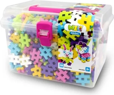 Imagen del producto de Klocki Meli, Set básico de construcción rosa para viajes, 500 piezas.