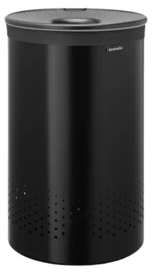 Immagine prodotto di Brabantia 242380 Cesto per la biancheria 60 L Acciaio rotondo Nero