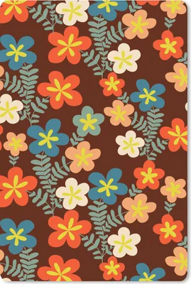 Produktbild von MuchoWow® Mauspad Mousepad Retro - Muster - Blumen - 1970er Jahre 40x60 cm - Mousepads - Maus Mat - Pad - Mausunterlage - Schreibtisch Accesoire