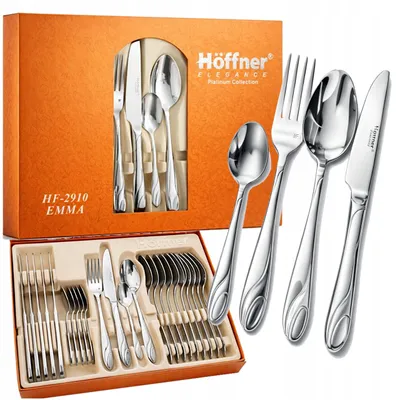 Produktbild von Besteckset Hoffner 72-teilig Edelstahl poliert für 12 Personen