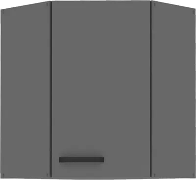 Produktbild von Küche NESSA Eckhängeschrank 60X60 Anthrazit Küchenzeile Küchenblock Einbauküche