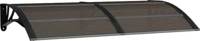 Obrázek produktu pro vidaXL Dveřní stříška černá 150x75 cm z polykarbonátu