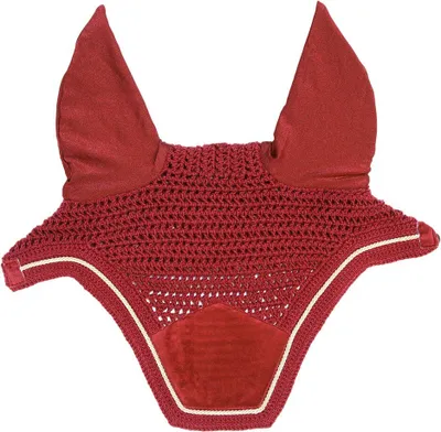 Produktbild von Kentucky Horsewear Fliegenmütze Wellington Velvet Rot Full