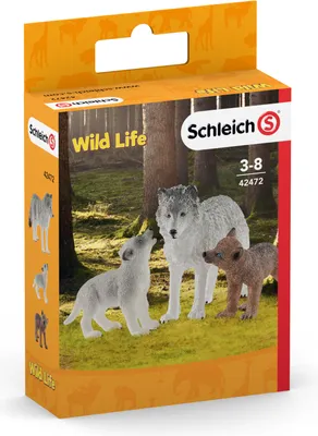 Produktbild von Schleich Wolfsmutter mit Welpen, 42472