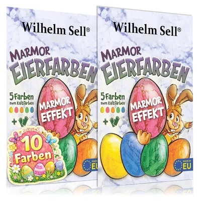 Productafbeelding van Wilhelm Sell® 10 stuks vloeibare eierverf met marmeringseffect - Voor een perfect marmeringseffect
