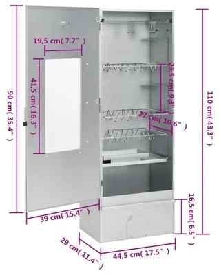 Image de vidaXL Fumoir avec générateur de fumée froide Acier galvanisé