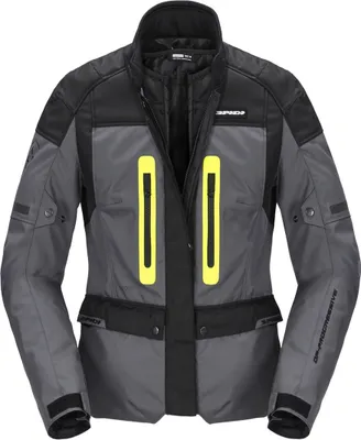 Zdjęcie produktu dla Damska tekstylna kurtka motocyklowa Spidi Traveler 3 H2Out, czarny/szary/żółty, S