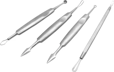 Produktbild von 4 Komedonenquetscher Set Pickel Mitesserentferner Mitesser Entferner
