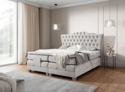 Produktbild von Elektrisch verstellbares Bett 160x200 RODIKA - grau + GRATIS Matratzenauflage
