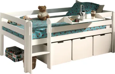 Produktbild von Kojenbett Karolina 208x105x83 Kinderbett Massivholz Weiß