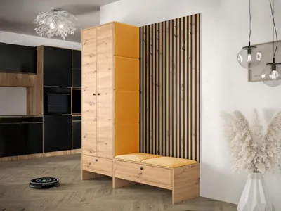 Obrázok produktu pre Stena do chodby ZAMORA 3 - dub artisan / žltá