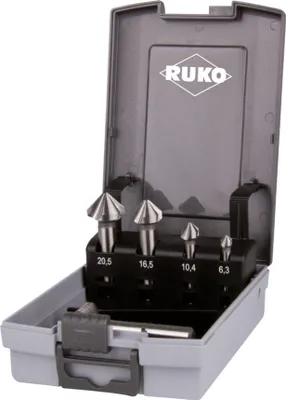 Produktbild von RUKO Kegelsenker-Satz DIN 335 Form C 90° HSS-Co 5 - 5-tlg.