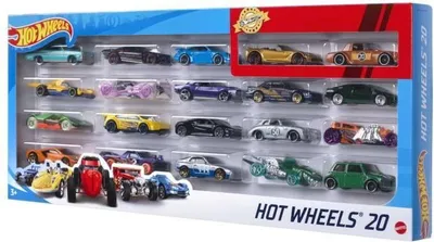Produktbild von Hot Wheels 20er Pack Miniaturautos, Maßstab 1:64, 3+ Jahre, Sammlerstück